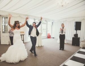 Marquee Wedding Bride and Groom Entrance