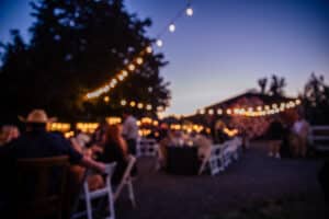 Outdoor Wedding Reception At Night
