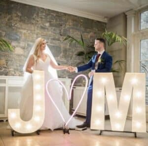 Light Up Letters Wedding At Home