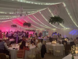 Marquee Wedding - Fairly Light Ceiling