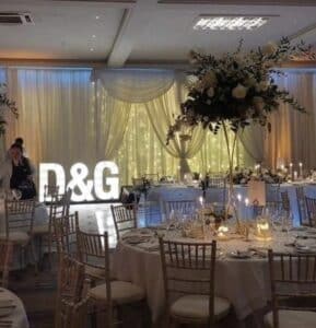 Wedding Light Up Letters Bride And Groom