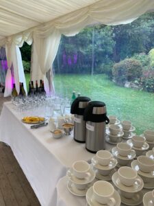 Marquee Set Up Tea And Coffee